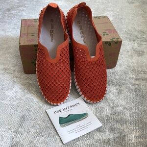 Ilse Jacobsen Tulip Perforated Loafers Sz 37